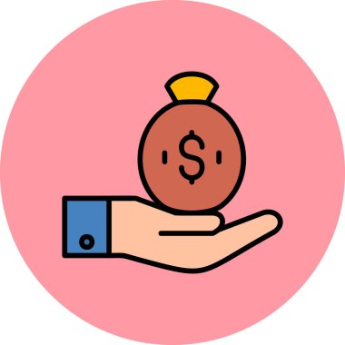 Yatırım simgesi vektör illüstrasyonu