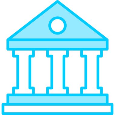 Müze. Web simgesi vektör illüstrasyonu 