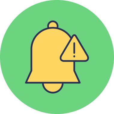 vector illustration of single alert bell icon