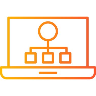 Bilgisayar. Web simgesi basit illüstrasyon