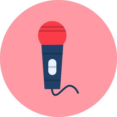 mikrofon simgesi vektör illüstrasyonu