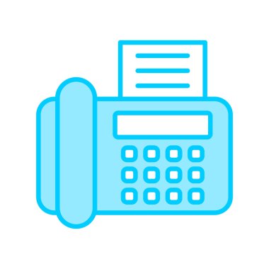 Faks makinesi. Web simgesi basit illüstrasyon