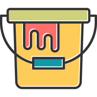 boya kovası simge vektör çizim