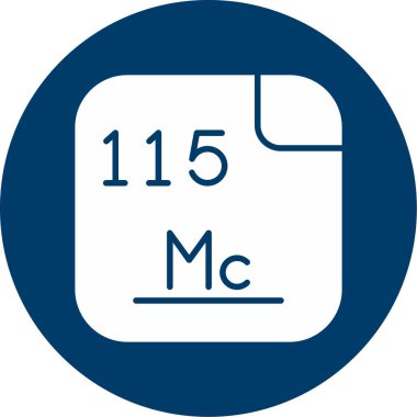 Moscovium, kimyasal element, web basit illüstrasyon