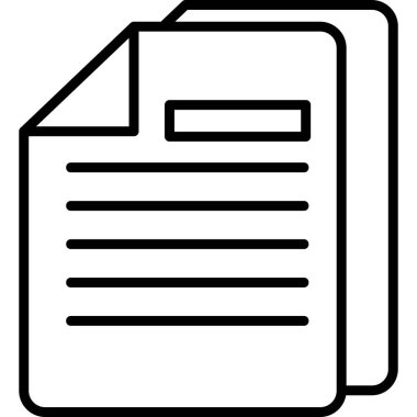 Belge simgesinin vektör illüstrasyonu