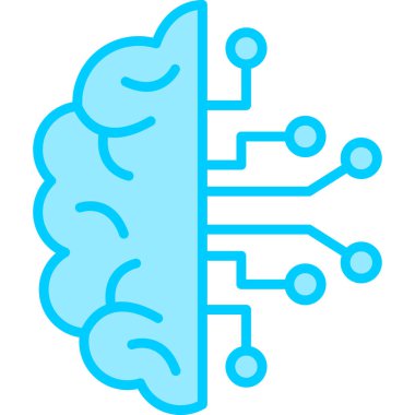  Beyin ikonu. Basit resimleme