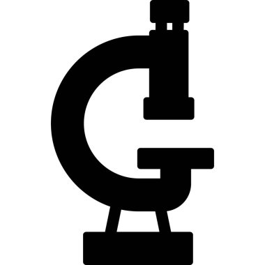 Mikroskop. Web simgesi basit illüstrasyon