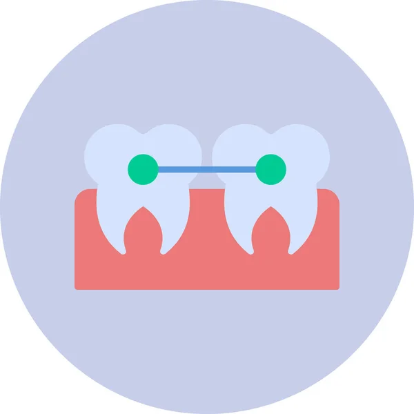 Diş Simgesinin Vektör Illüstrasyonu — Stok Vektör