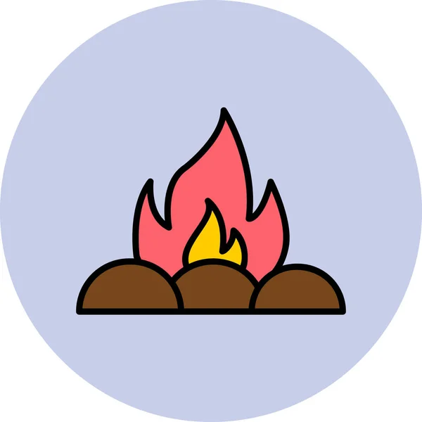 Vector Illustration Camping Icon — 스톡 벡터