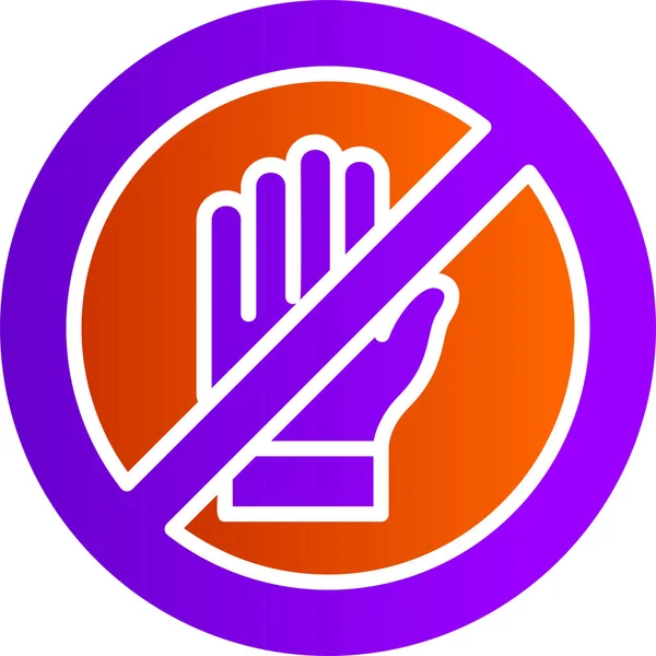 Stop Icono Signo Estilo Moda Aislado Fondo — Vector de stock