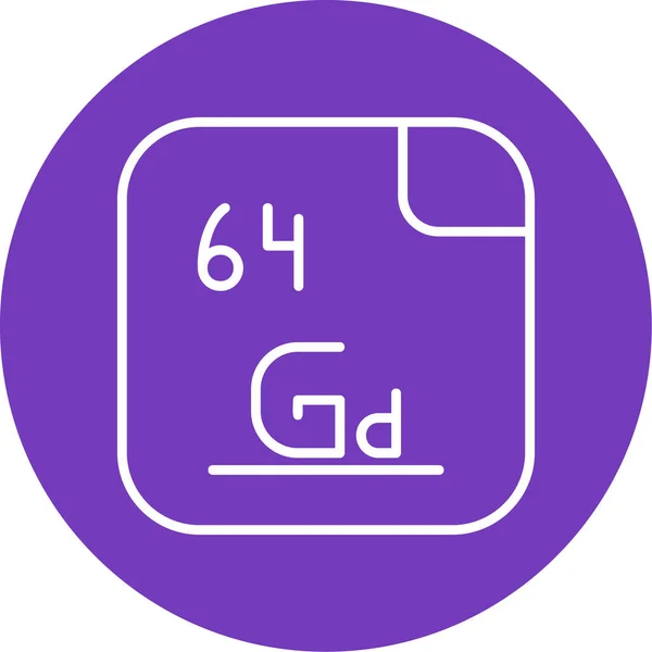 Grafisk Illustration Gadolinium Periodisk Tabell Mendeleev — Stock vektor