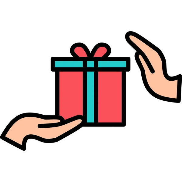 Icono Caja Regalo Ilustración Simple — Archivo Imágenes Vectoriales