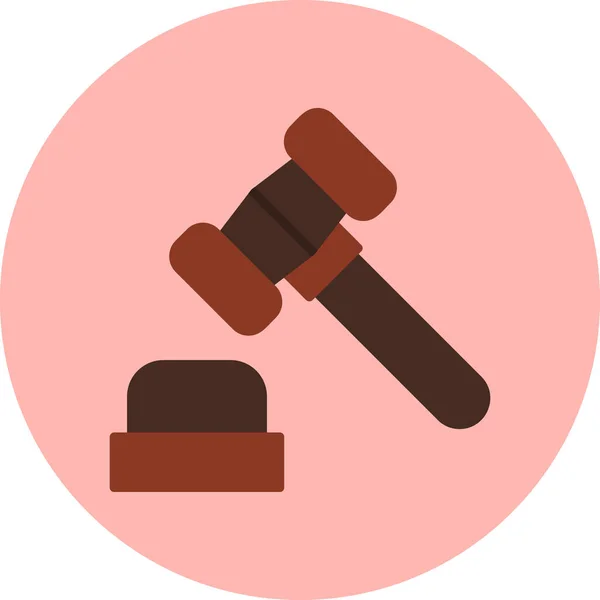 Ícone Martelo Ilustração Simples Ícones Vetoriais Tribunal Justiça Para Web — Vetor de Stock