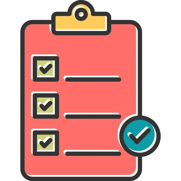 Checklist Icon Vector Illustration Simple Design — Stockvektor