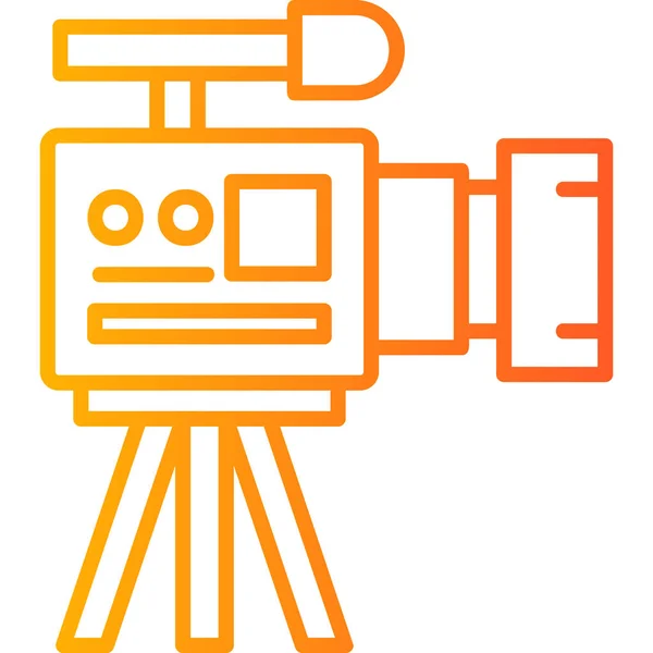 Video Camera Graphic Illustration Icon — Stock Vector