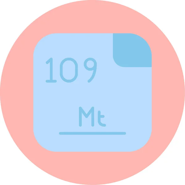 Meitnerium Élément Chimique Toile Illustration Simple — Image vectorielle