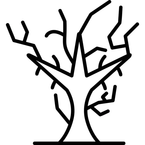 Árbol Icono Web Ilustración Simple — Archivo Imágenes Vectoriales