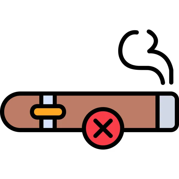 Cigarette Web Icon Simple Illustration — Stock Vector