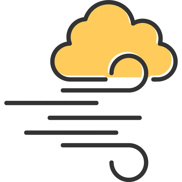 Vent Icône Météo Illustration Vectorielle — Image vectorielle