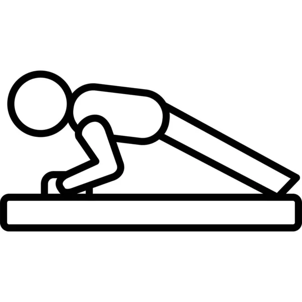 Push Ups Icono Web Diseño Simple — Vector de stock