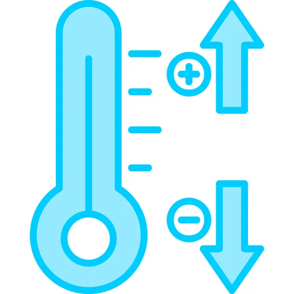 Векторная Иллюстрация Значков Температуры — стоковый вектор
