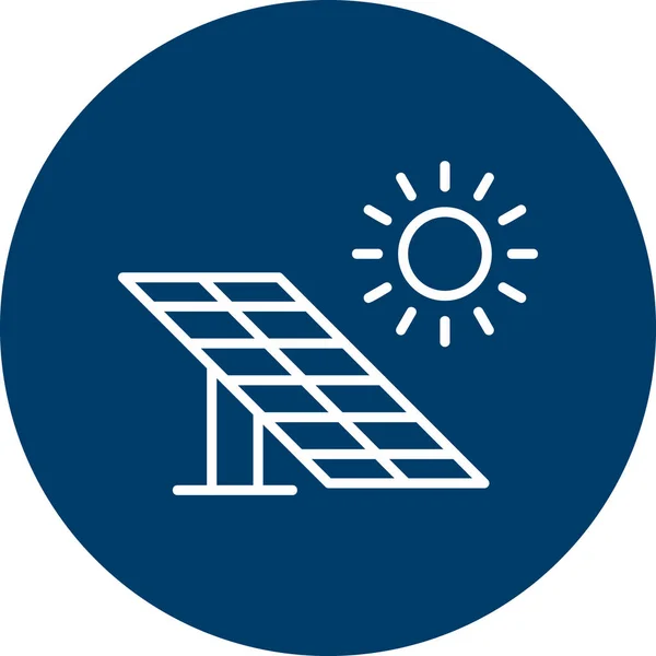 Icon Vektor Illustration Für Solarmodule — Stockvektor