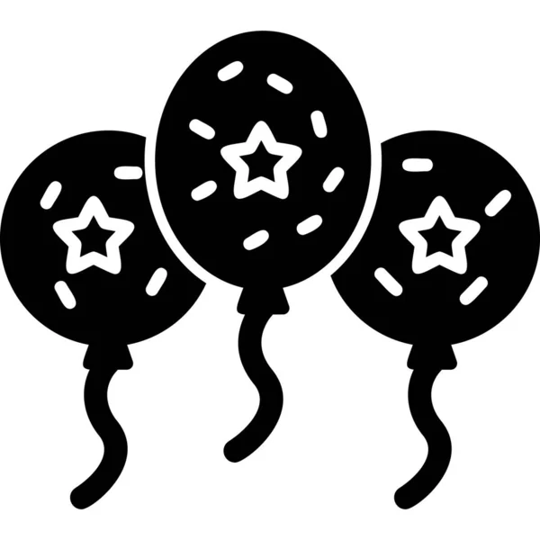 Balloons Web Icon Simple Illustration — Stock Vector