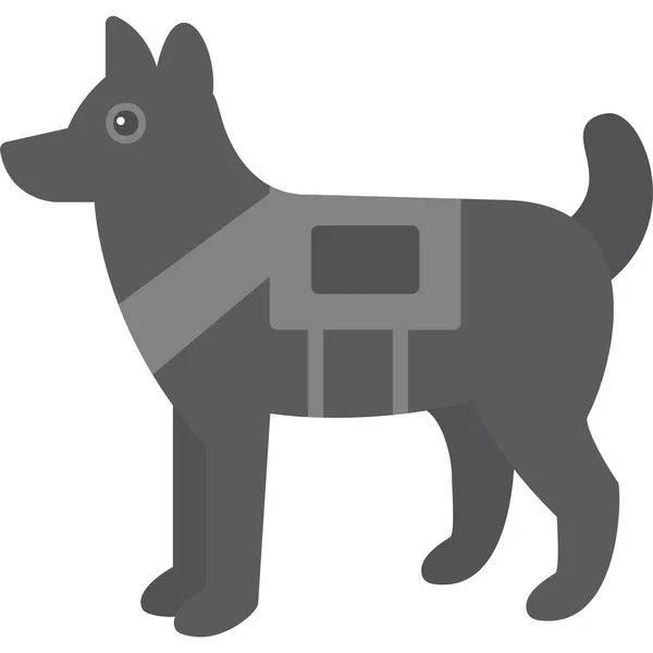 Hund Web Symbol Einfache Illustration — Stockvektor