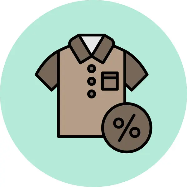 割引Tシャツ現代的なアイコン ベクトルイラスト — ストックベクタ