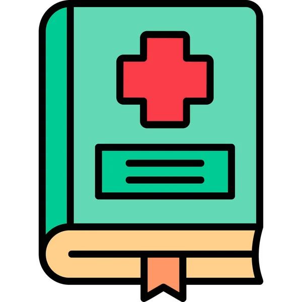 Medizinische Buch Ikone Moderne Design Illustration — Stockvektor