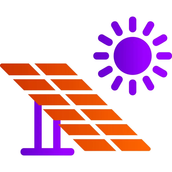 Icono Energía Solar Ilustración Simple Los Iconos Del Vector Del — Vector de stock