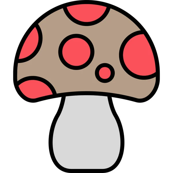 Mushroom Icon Vector Illustration — Stock Vector