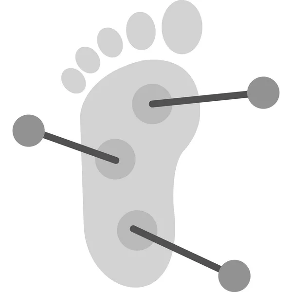 Foot Acupuncture Web Icon Vector Illustration — Stock Vector