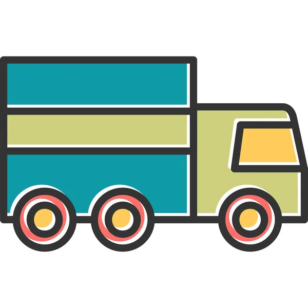 Truck Ilustração Vetor Ícone Abstrato —  Vetores de Stock