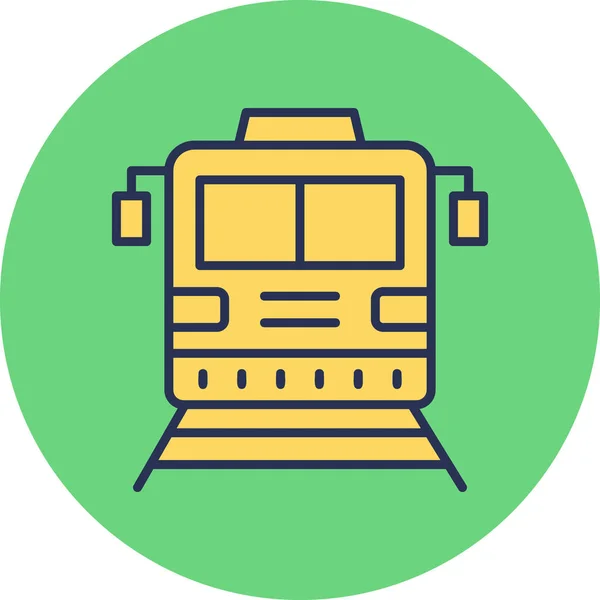 Graphic Illustration Locomotive Train Railroad — Stockvector
