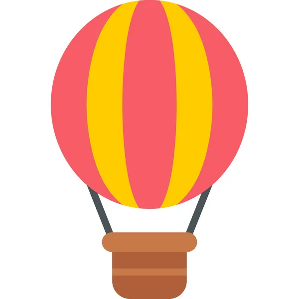 Balão Quente Ilustração Simples Web — Vetor de Stock