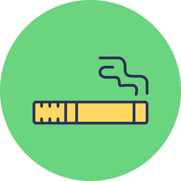 Κάπνισμα Web Εικονίδιο Απλό Σχεδιασμό — Διανυσματικό Αρχείο