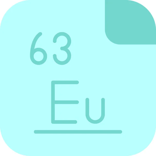 Tabla Periódica Elementos Ilustración Del Europio — Vector de stock