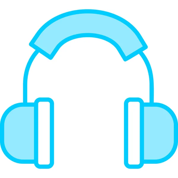 Auriculares Icono Web Ilustración Simple — Archivo Imágenes Vectoriales