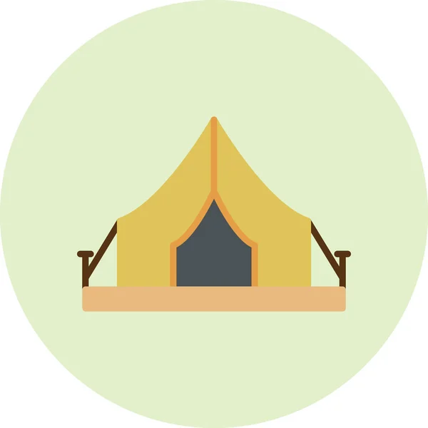 Acampamento Tenda Ícone Vetor Ilustração — Vetor de Stock