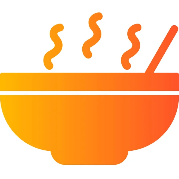 Heiße Suppe Web Symbol Einfache Illustration — Stockvektor