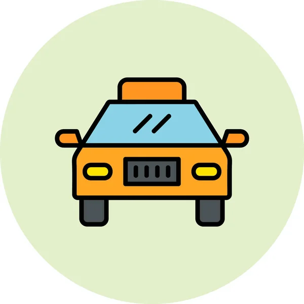 Icono Taxi Vector Ilustración — Archivo Imágenes Vectoriales