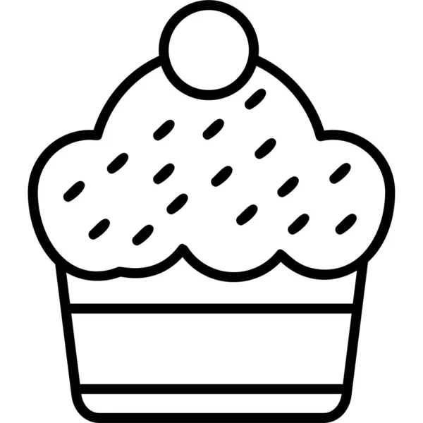 Ilustração Gráfica Cupcake Pastelaria Doce —  Vetores de Stock