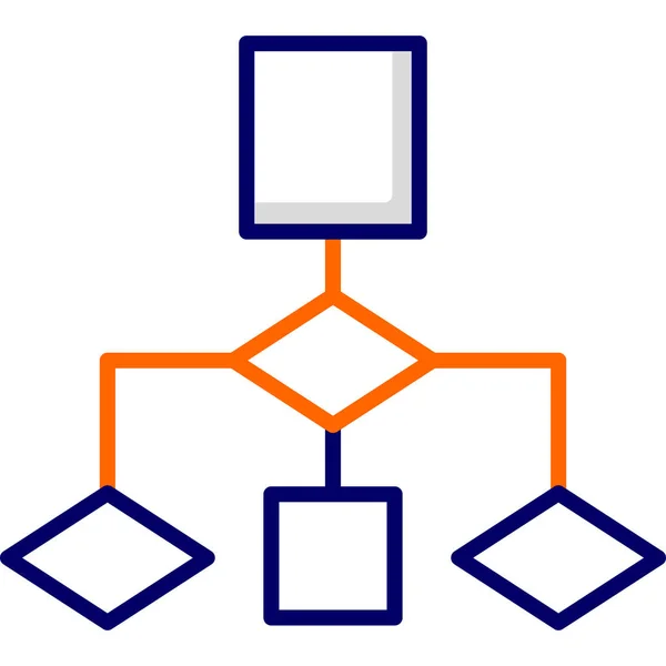 Icono Diagrama Flujo Ilustración Diseño Moderno — Archivo Imágenes Vectoriales