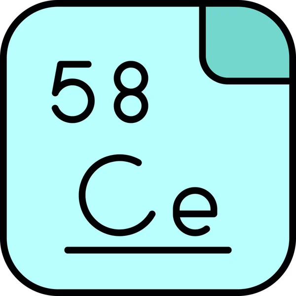 Ilustrasi Vektor Ikon Cerium - Stok Vektor