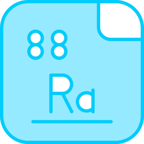 Radium Chemisch Element Web Eenvoudige Illustratie — Stockvector