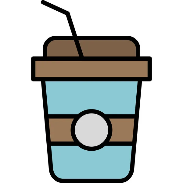 Caffè Icona Web Semplice Illustrazione — Vettoriale Stock