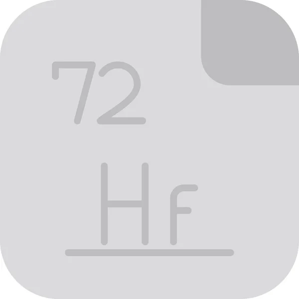 Hafnium Est Élément Chimique Portant Symbole Numéro Atomique Métal Transition — Image vectorielle