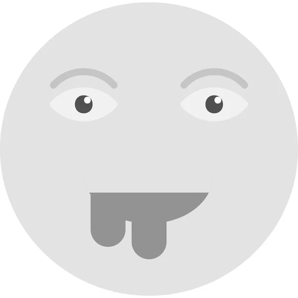 空腹の顔の表情のウェブアイコンのベクトル図 — ストックベクタ