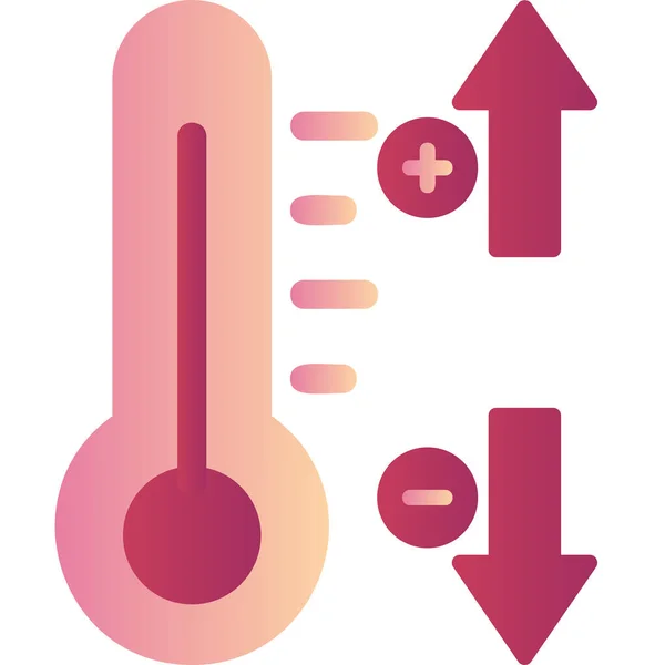 Illustration Der Temperatur Web Symbol Vektorgrafik — Stockvektor